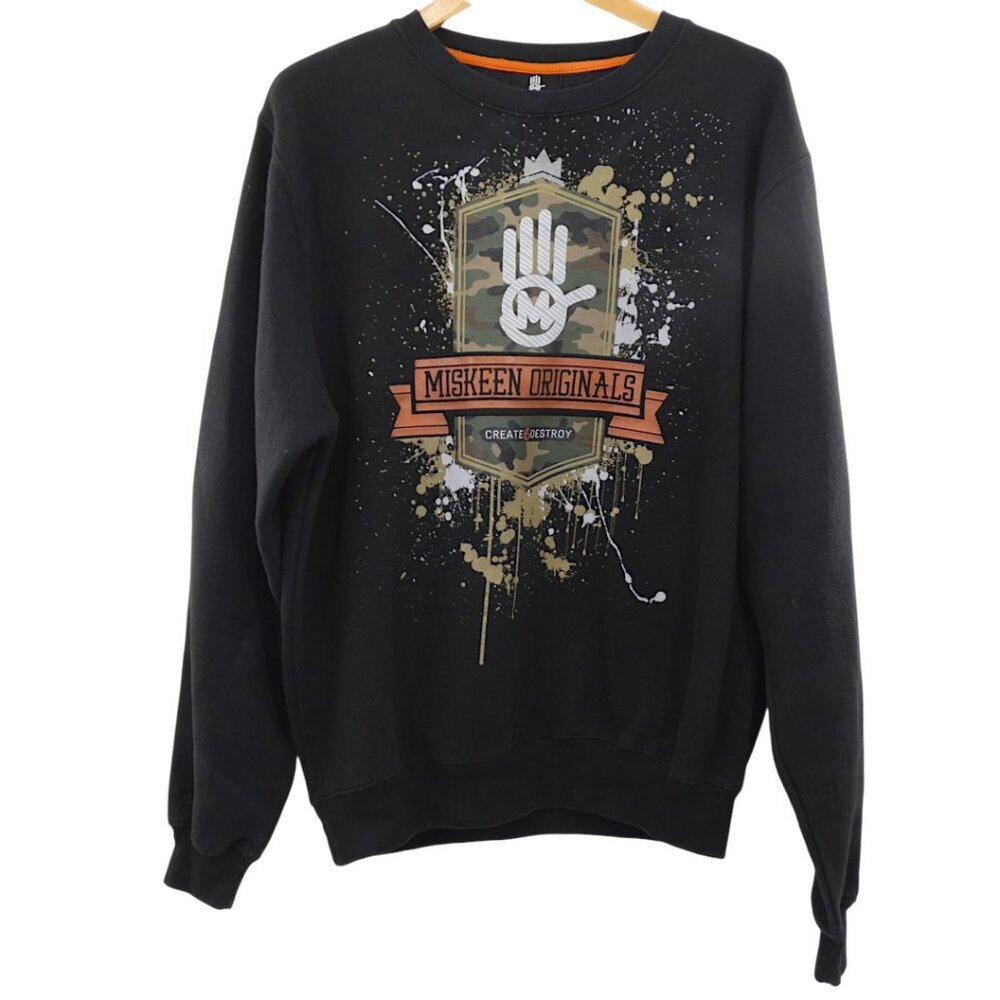 Miskeen Originals L Sweatshirt Camo Graphic Paint Splatter Unisex Y2K Streetwear